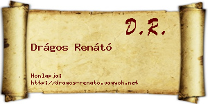 Drágos Renátó névjegykártya