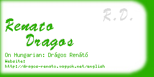 renato dragos business card